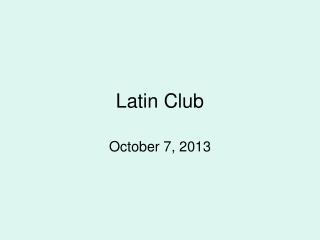 Latin Club