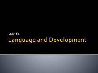 Language and Development