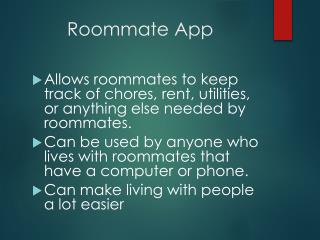 Roommate App