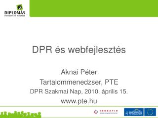 DPR és webfejlesztés