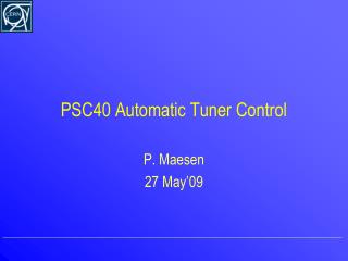 PSC40 Automatic Tuner Control