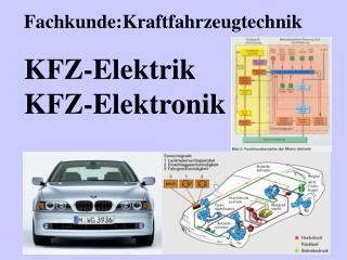 Fachkunde:Kraftfahrzeugtechnik KFZ-Elektrik KFZ-Elektronik