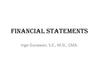 FINANCIAL STATEMENTS