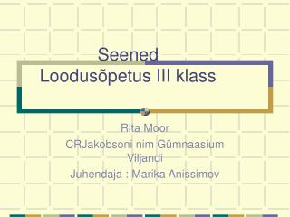 Seened Loodusõpetus III klass