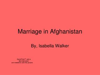 Marriage in Afghanistan