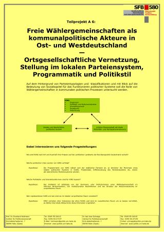 Freie Wählergemeinschaften als kommunalpolitische Akteure in Ost- und Westdeutschland —