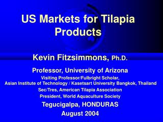 US Markets for Tilapia Products