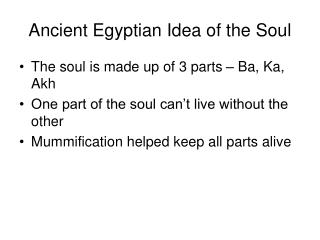 Ancient Egyptian Idea of the Soul