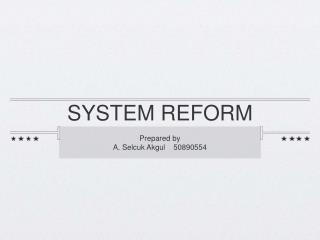 SYSTEM REFORM