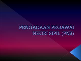 PENGADAAN PEGAWAI NEGRI SIPIL (PNS)