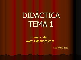 DIDÁCTICA TEMA 1