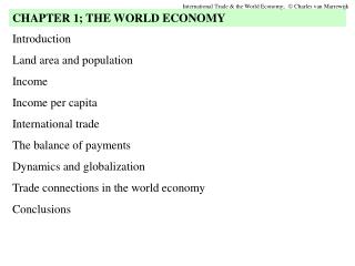 Introduction Land area and population Income Income per capita International trade