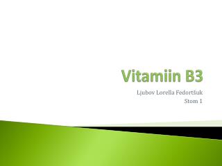 Vitamiin B3