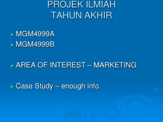 PROJEK ILMIAH TAHUN AKHIR