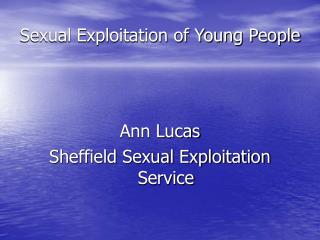 Sexual Exploitation of Young People