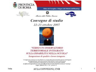 Verso un Osservatorio Territoriale Integrato della disabilità nella scuola