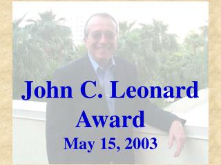 John C. Leonard Award
