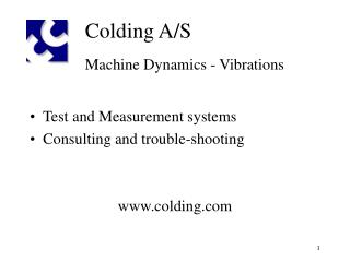 Colding A/S Machine Dynamics - Vibrations