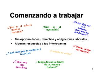 Tus oportunidades , derechos y obligaciones laborales. Algunas respuestas a tus interrogantes