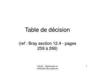 Table de décision