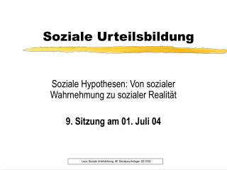 Soziale Urteilsbildung