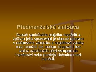 Předmanželská smlouva