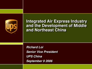 Integrated Air Express Industry and the Development of Middle and Northeast China