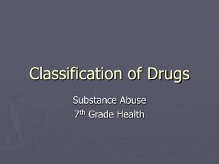 Classification of Drugs