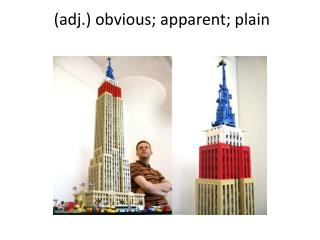 (adj.) obvious; apparent; plain