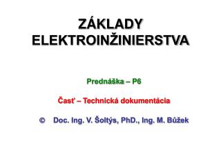 ZÁKLADY ELEKTROINŽINIERSTVA