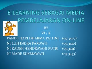E-LEARNING SEBAGAI MEDIA PEMBELAJARAN ON-LINE