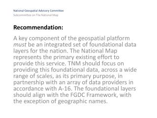Recommendation: