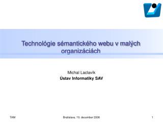 Technológie sémantického webu v malých organizáciách