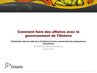 Comment faire des affaires avec le gouvernement de l’Ontario