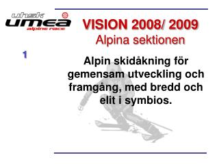 VISION 2008/ 2009 Alpina sektionen