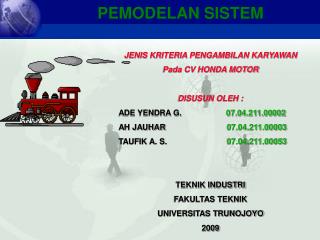 PEMODELAN SISTEM