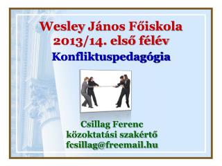 Wesley János Főiskola 2013/14. első félév