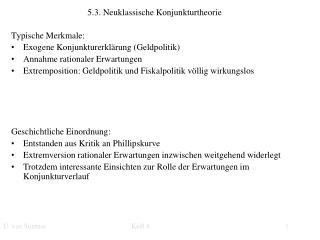 5.3. Neuklassische Konjunkturtheorie