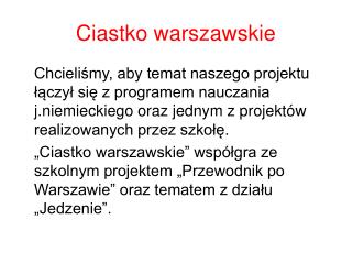 Ciastko warszawskie