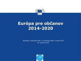 Európa pre občanov 2014-2020