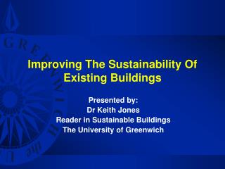 Improving The Sustainability Of Existing Buildings