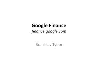 Google Finance finance.google