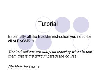 Tutorial