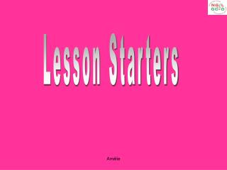 Lesson Starters