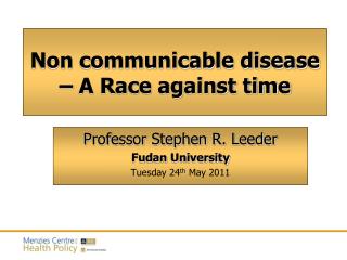Non communicable disease – A Race against time
