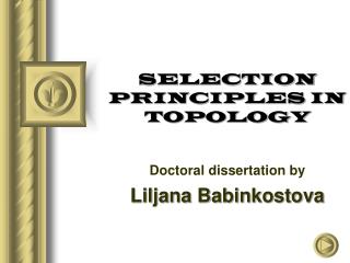 SELECTION PRINCIPLES IN TOPOLOGY