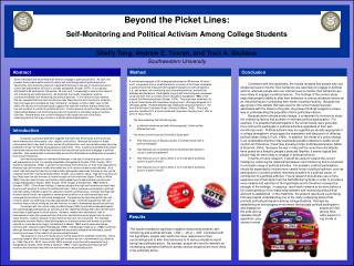 Beyond the Picket Lines: Self-Monitoring and Political Activism Among College Students