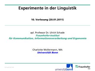 Experimente in der Linguistik