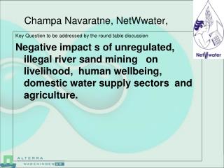 Champa Navaratne, NetWwater,