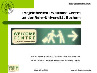 Projektbericht: Welcome Centre an der Ruhr-Universität Bochum